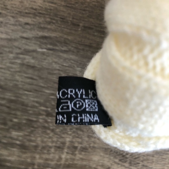 Cream Knit Pom-Pom Winter Hat - Picture 6 of 9